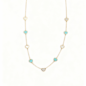 Blue Heartline Necklace